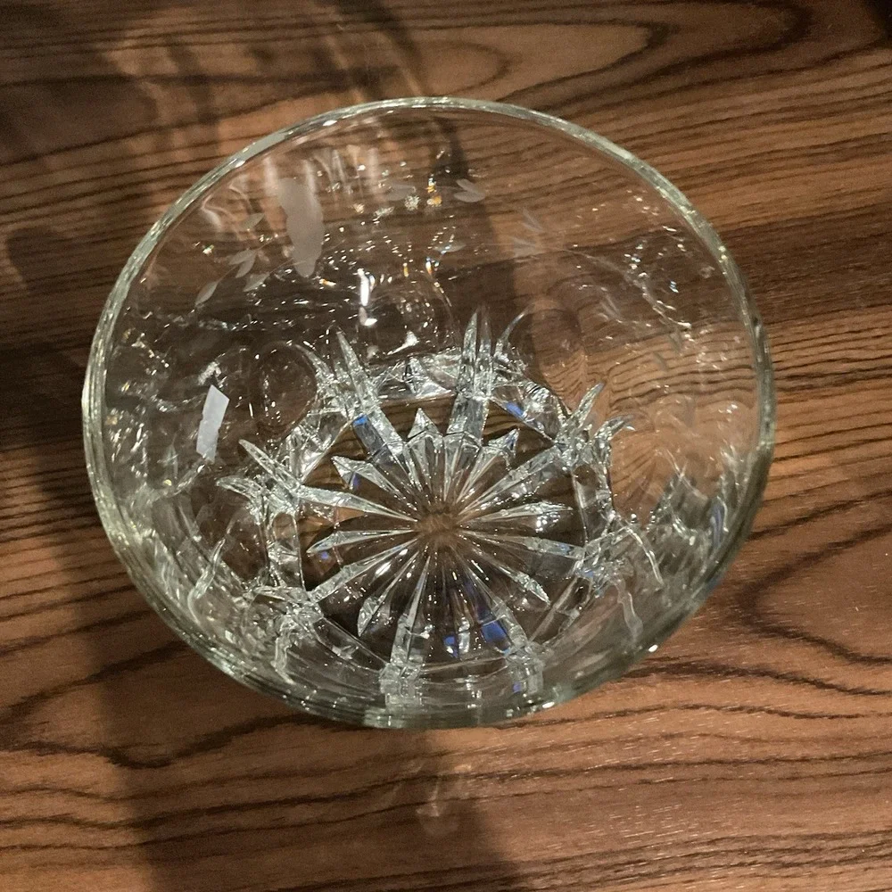 Vintage Heavy PRINCESS HOUSE 1980's Crystal Ice Bucket Heritage Etched Pattern.